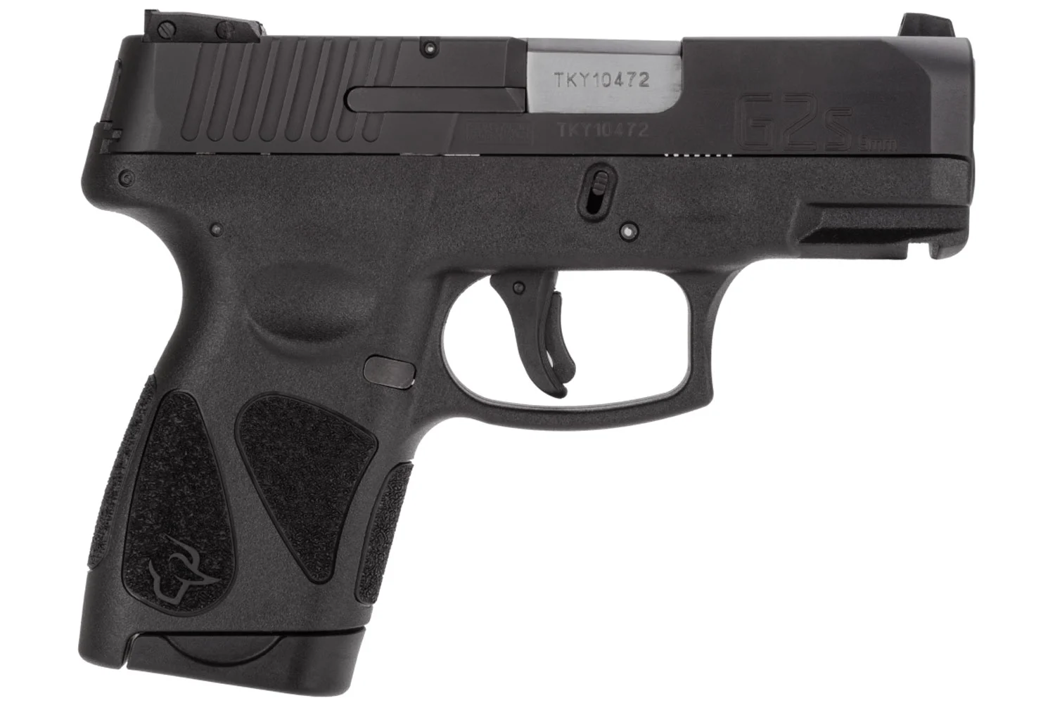 Taurus 1G2S931 G2S Compact Frame 9mm Luger 7+1 3.26" Matte Stainless Steel Barrel, Matte Black Serrated Alloy Steel Slide, Black Polymer Frame w/Picatinny Rail & Polymer Grip, Right Hand
