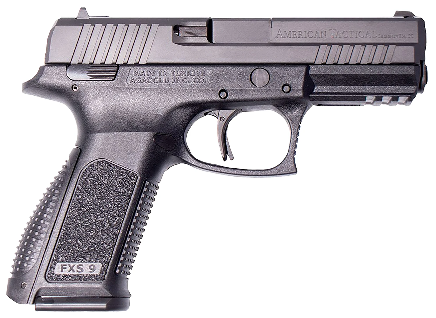 ATI ATIGFX910 FXS-9 9mm Luger 10+1, 4.10" Steel Barrel, Black Nitride Serrated Steel Slide, Black Polymer Frame w/Beavertail & Picatinny Rail