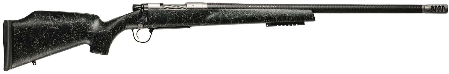 Christensen Arms 8011001800 Traverse 300 RUM 3+1 26" Threaded Barrel, Natural Stainless, Black with Gray Webbing Stock