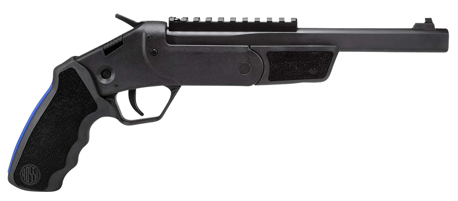 Rossi SSPB9BKKIT Brawler 45 Colt (LC)/410 Gauge 1rd 9", Black, Textured Rubber Grips, Optics Mount, Include Holster