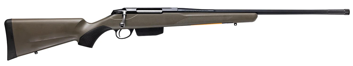 Tikka JRTXGSL33122MT T3x Superlite 300 Win Mag 3+1 22.40" Blued Fluted Threaded Barrel, Blued Drilled & Tapped Steel Receiver, Fixed Green Synthetic Stock