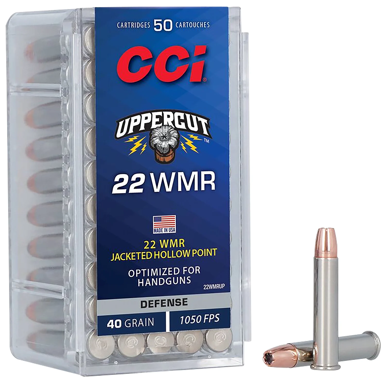 CCI Ammunition .22 WMR 40gr JHP Brass – 50rd