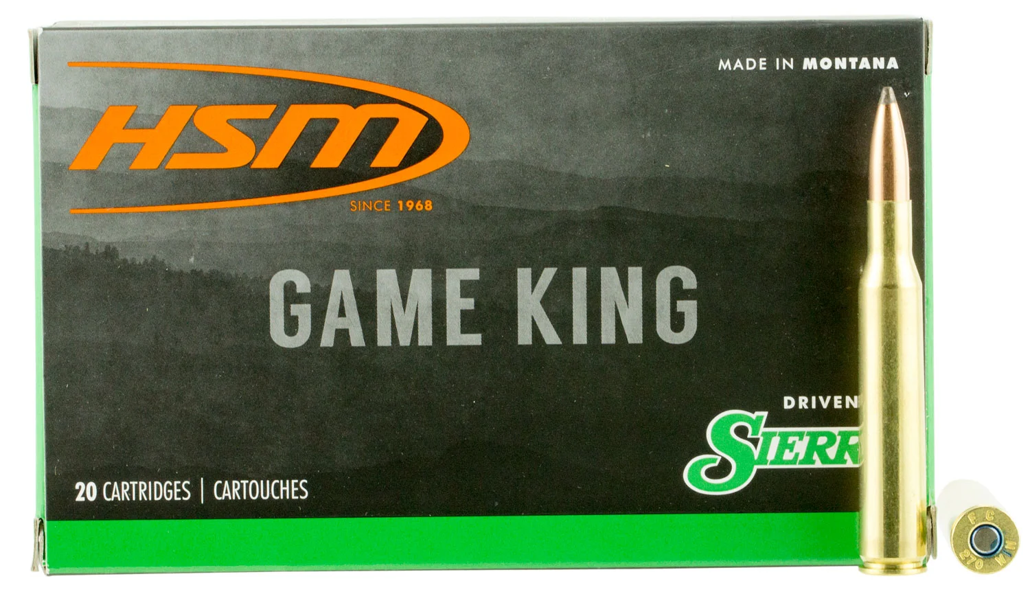 HSM .270 Winchester 130gr GAMEKING Brass – 20rd