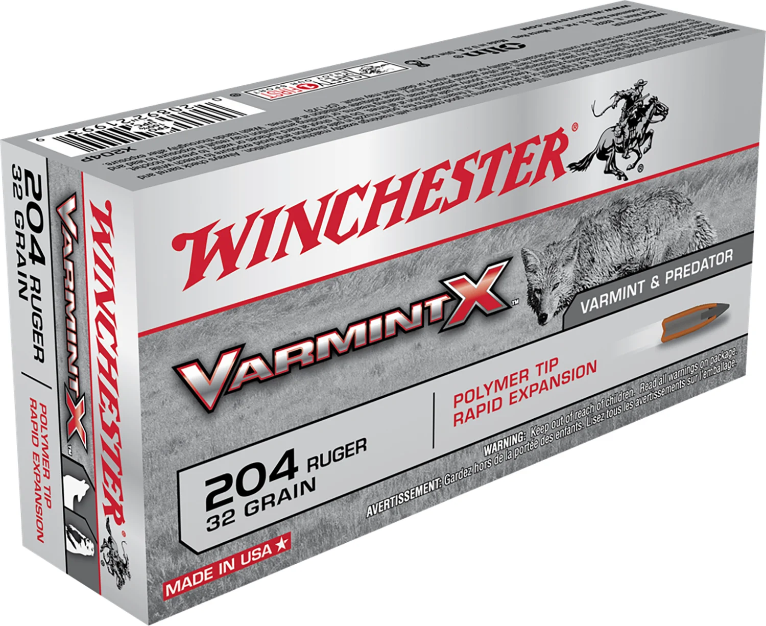 Winchester .204 Ruger 32gr POLYMER TIP RAPID EXPANSION Brass – 20rd