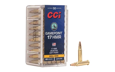 CCI Ammunition .17 HMR 20gr FULL METAL JACKET Brass – 50rd