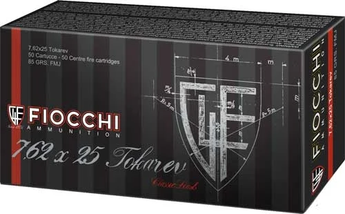 Fiocchi 7.62x25mm Tokarev 85gr FMJ – 50rd